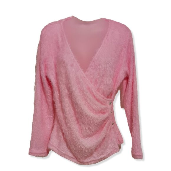 Cozy Faux Wrap Sweater | Shall We - Picture 3 of 7